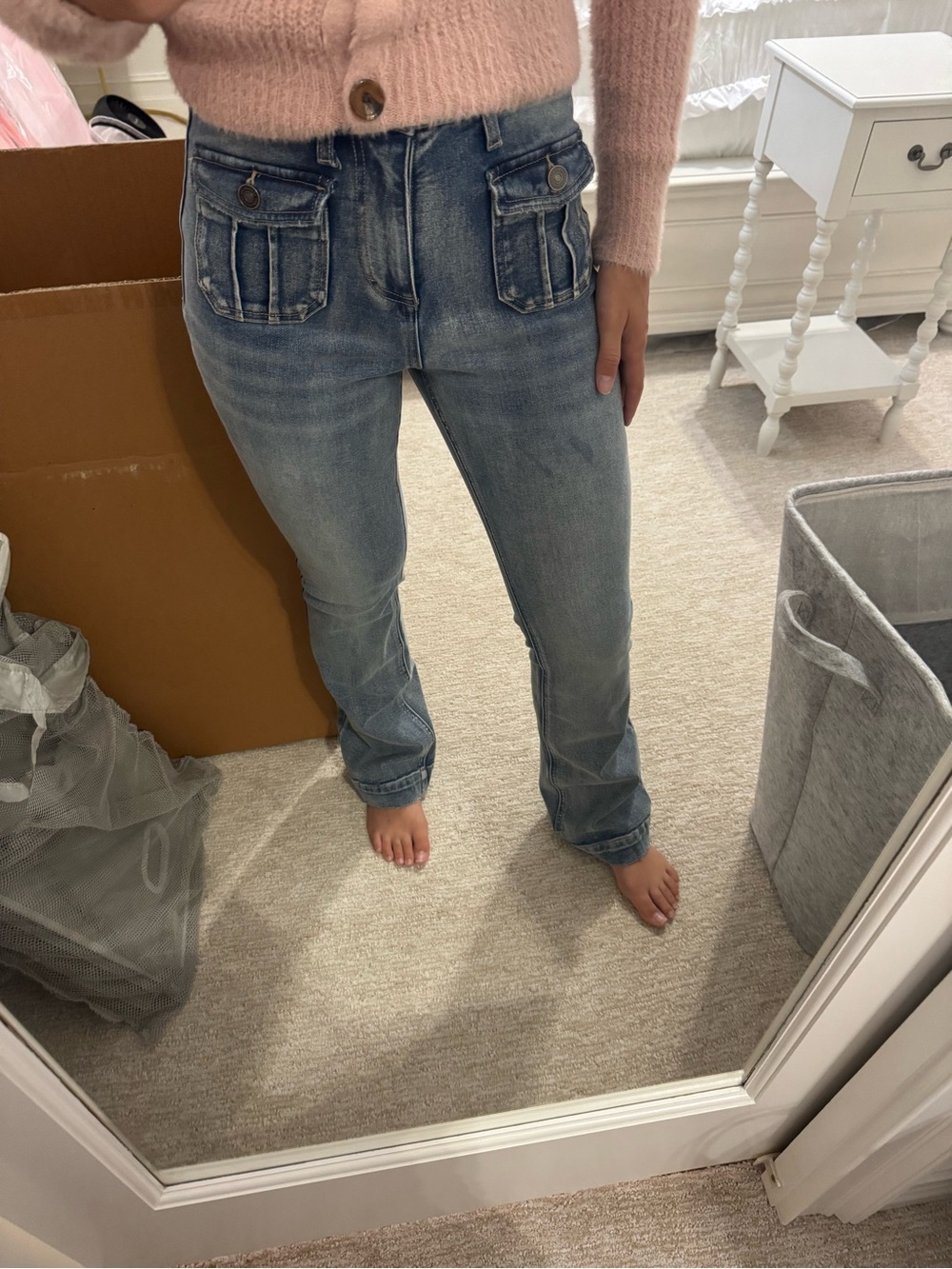 Kancan Women's Jeans with Front Flap Pockets